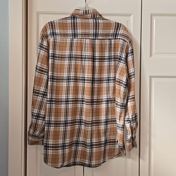 GAP Unisex Tan Plaid Shirt,NWOT - Picture 3 of 5